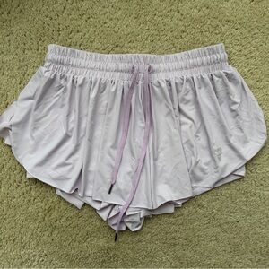 Women's Lilac Butterfly Shorts with Pockets
